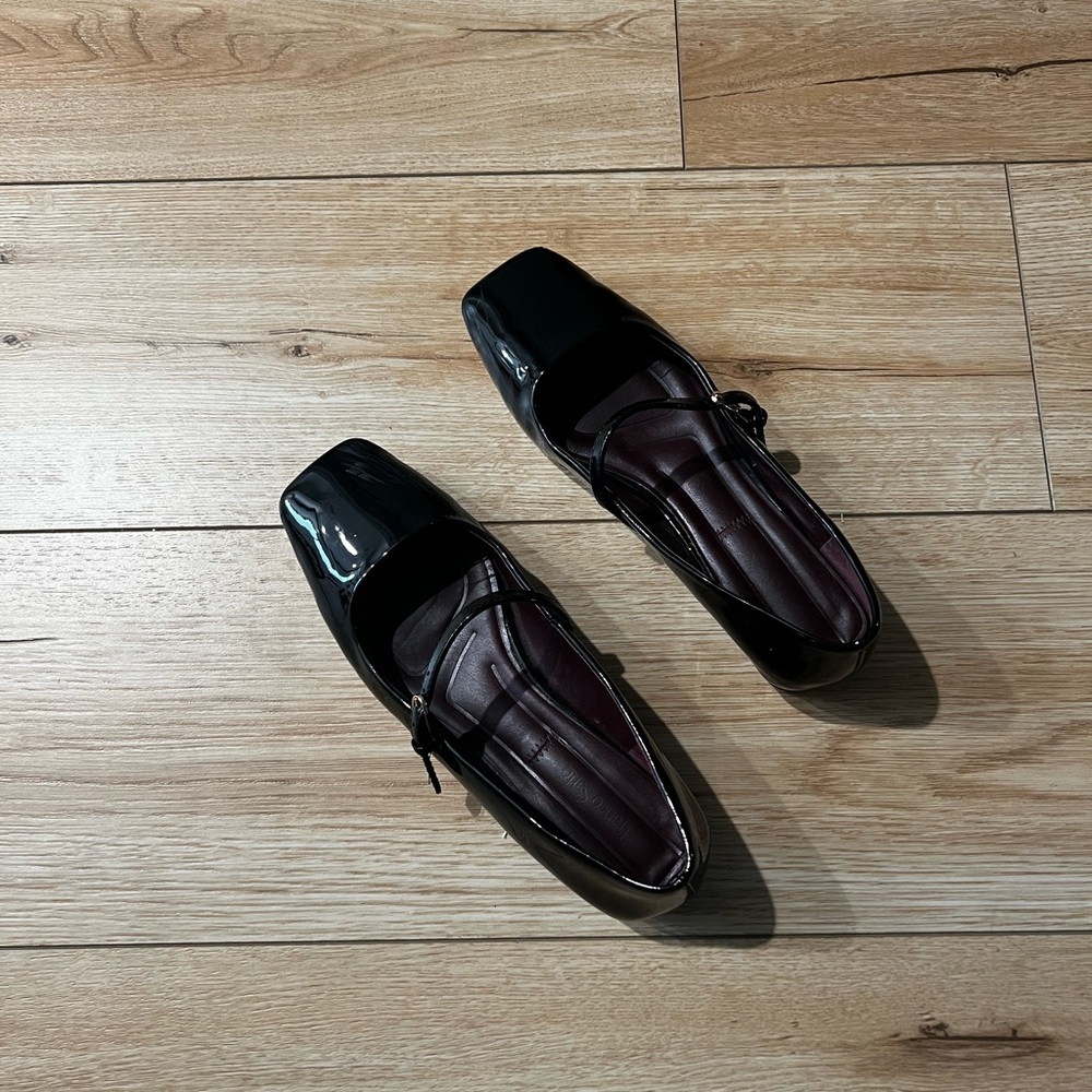 Franco Sarto “Tinsley” Patent Leather Mary Jane Flats Black